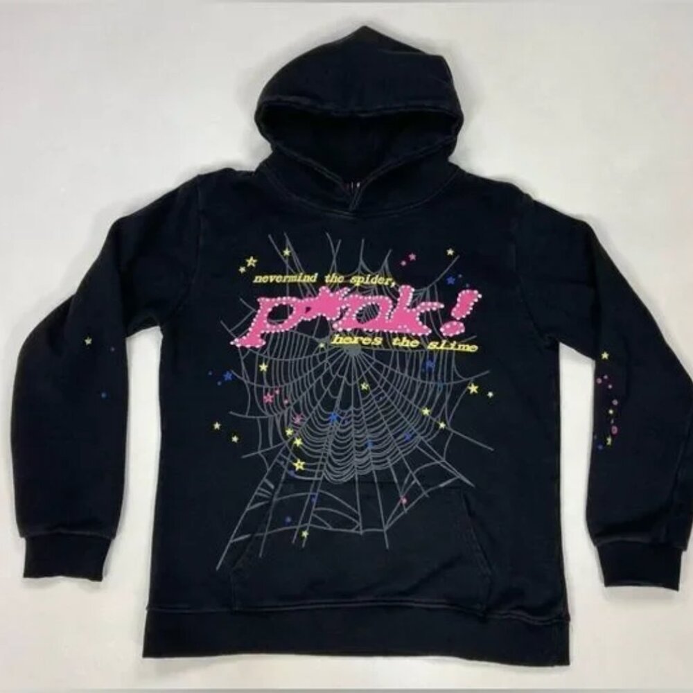 Black Sp5der Hoodie – Men’s Medium – Streetwear Must-Have
